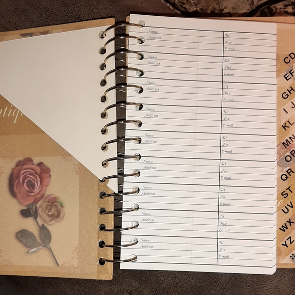 NWOT - Cute Victorian Spiral Address Book with Printed Index - Picture 4 of 8